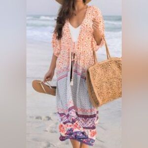 Grace & Lace Multicolor Boho Swim Cover-Up